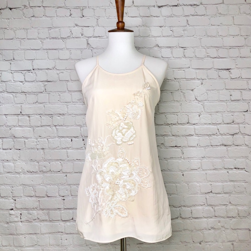 Ann Taylor Beaded Sleeveless Tank Top